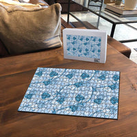Anthurium Pikake Ti Leaf Palaka Puzzle Blue Version