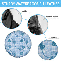 Anthurium Pikake Ti Leaf Palaka Spare Tire Cover Blue Version