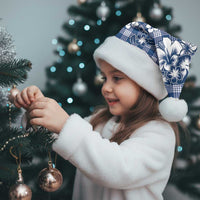 Hibiscus Pakala Cobalt Blue Royal Christmas Santa Hat Tropical Floral Stylized - Polynesian Pride