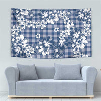 Hibiscus Pakala Cobalt Blue Royal Tapestry Tropical Floral Stylized - Polynesian Pride