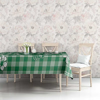 Hibiscus Pakala Emerald Green Tablecloth Tropical Floral Stylized - Polynesian Pride