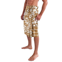 Hibiscus Pakala Bronze Brown Lavalava Tropical Floral Stylized - Polynesian Pride