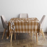 Hibiscus Pakala Bronze Brown Tablecloth Tropical Floral Stylized - Polynesian Pride