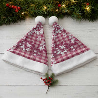 Hibiscus Pakala Royal Magenta Christmas Santa Hat Tropical Floral Stylized - Polynesian Pride