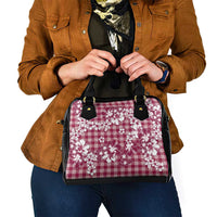 Hibiscus Pakala Royal Magenta Shoulder Handbag Tropical Floral Stylized - Polynesian Pride
