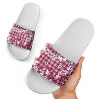 Hibiscus Pakala Royal Magenta Slide Sandals Tropical Floral Stylized LT01 - Polynesian Pride