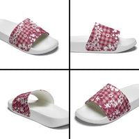 Hibiscus Pakala Royal Magenta Slide Sandals Tropical Floral Stylized LT01 - Polynesian Pride