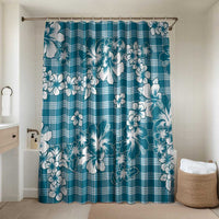 Hibiscus Pakala Ocean Depths Blue Bathroom Set Tropical Floral Stylized - Polynesian Pride