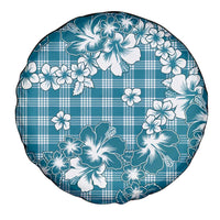 Hibiscus Pakala Ocean Depths Blue Spare Tire Cover Tropical Floral Stylized LT01 - Polynesian Pride