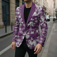 Hibiscus Pakala Sweetie Purple Blazer Tropical Floral Stylized LT01 - Polynesian Pride
