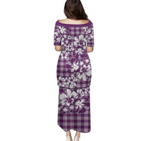 Hibiscus Pakala Sweetie Purple Family Matching Puletasi and Hawaiian Shirt Tropical Floral Stylized LT01 - Polynesian Pride
