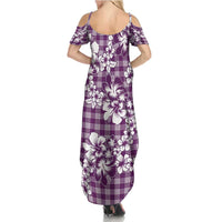 Hibiscus Pakala Sweetie Purple Family Matching Summer Maxi Dress and Hawaiian Shirt Tropical Floral Stylized LT01 - Polynesian Pride