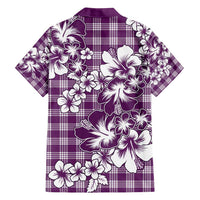 Hibiscus Pakala Sweetie Purple Family Matching Tank Maxi Dress and Hawaiian Shirt Tropical Floral Stylized LT01 - Polynesian Pride