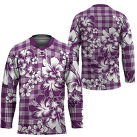 Hibiscus Pakala Sweetie Purple Hockey Jersey Tropical Floral Stylized - Polynesian Pride