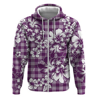 Hibiscus Pakala Sweetie Purple Hoodie Tropical Floral Stylized LT01 Zip Hoodie Purple - Polynesian Pride