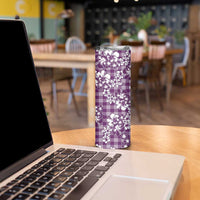 Hibiscus Pakala Sweetie Purple Skinny Tumbler Tropical Floral Stylized - Polynesian Pride