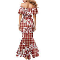 Hibiscus Pakala Fantasy Red Family Matching Mermaid Dress and Hawaiian Shirt Tropical Floral Stylized LT01 - Polynesian Pride