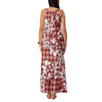 Hibiscus Pakala Fantasy Red Family Matching Tank Maxi Dress and Hawaiian Shirt Tropical Floral Stylized LT01 - Polynesian Pride