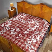 Hibiscus Pakala Fantasy Red Quilt Tropical Floral Stylized - Polynesian Pride