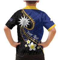 Personalised Nauru Family Matching Mermaid Dress and Hawaiian Shirt Naoero Proud Plumeria LT01 - Polynesian Pride
