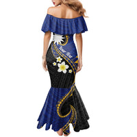 Personalised Nauru Family Matching Mermaid Dress and Hawaiian Shirt Naoero Proud Plumeria LT01 - Polynesian Pride