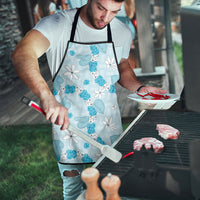 Hawaii Anthurium Tiare Pikake Lei Apron UliUli Lauhala Art Pattern