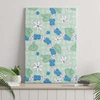 Hawaii Anthurium Tiare Pikake Lei Canvas Wall Art Omaomao Lauhala Art Pattern