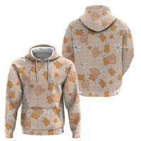 Hawaii Anthurium Tiare Pikake Lei Hoodie Alani Lauhala Art Pattern
