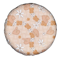 Hawaii Anthurium Tiare Pikake Lei Spare Tire Cover Alani Lauhala Art Pattern