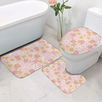 Hawaii Anthurium Tiare Pikake Lei Bathroom Set Akala Lauhala Art Pattern