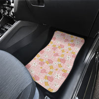 Hawaii Anthurium Tiare Pikake Lei Car Mats Akala Lauhala Art Pattern