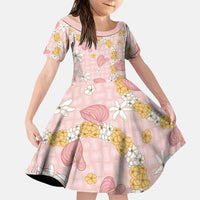 Hawaii Anthurium Tiare Pikake Lei Family Matching Off Shoulder Maxi Dress and Hawaiian Shirt Akala Lauhala Art Pattern