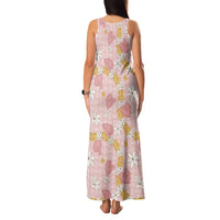 Hawaii Anthurium Tiare Pikake Lei Family Matching Tank Maxi Dress and Hawaiian Shirt Akala Lauhala Art Pattern