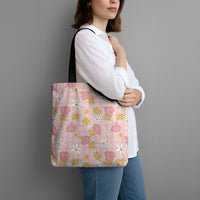 Hawaii Anthurium Tiare Pikake Lei Tote Bag Akala Lauhala Art Pattern