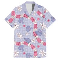 Hawaii Anthurium Tiare Pikake Lei Family Matching Summer Maxi Dress and Hawaiian Shirt Poni Lauhala Art Pattern