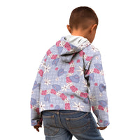 Hawaii Anthurium Tiare Pikake Lei Kid Hoodie Poni Lauhala Art Pattern