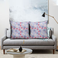 Hawaii Anthurium Tiare Pikake Lei Pillow Cover Poni Lauhala Art Pattern