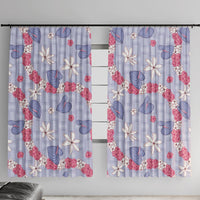 Hawaii Anthurium Tiare Pikake Lei Window Curtain Poni Lauhala Art Pattern
