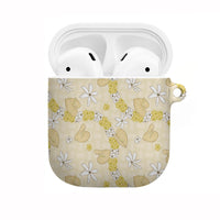 Hawaii Anthurium Tiare Pikake Lei AirPods Case Melemele Lauhala Art Pattern