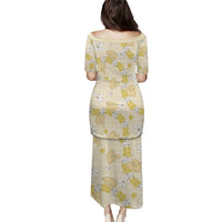 Hawaii Anthurium Tiare Pikake Lei Family Matching Puletasi and Hawaiian Shirt Melemele Lauhala Art Pattern