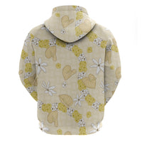 Hawaii Anthurium Tiare Pikake Lei Hoodie Melemele Lauhala Art Pattern