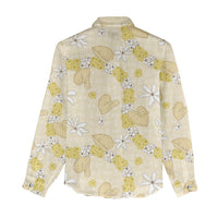 Hawaii Anthurium Tiare Pikake Lei Women Casual Shirt Melemele Lauhala Art Pattern