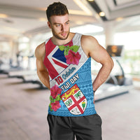 Personalised Fiji Day Men Tank Top Fijian Hibiscus Special Version LT01 - Polynesian Pride