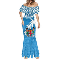 Fiji Mermaid Dress Bula Fijian Tapa Pattern LT01 - Polynesian Pride