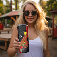 Papua New Guinea Skinny Tumbler Bird Of Paradise With Tropical Flower LT01 - Polynesian Pride