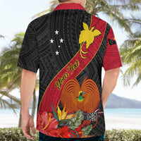Personalised Papua New Guinea Hawaiian Shirt Bird Of Paradise With Tropical Flower LT01 - Polynesian Pride