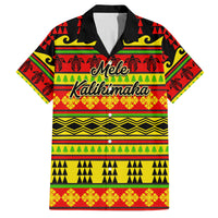 Custom Hawaii Christmas Family Matching Long Sleeve Bodycon Dress and Hawaiian Shirt Hawaiian Quilt Pattern Reggae Version LT01 Dad's Shirt - Short Sleeve Art - Polynesian Pride