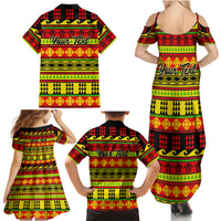 Custom Hawaii Christmas Family Matching Summer Maxi Dress and Hawaiian Shirt Hawaiian Quilt Pattern Reggae Version LT01 - Polynesian Pride