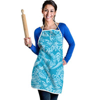 Tahiti Ninamu Tiare Floral Apron Monstera Palm Tropical Leaves LT01 - Polynesian Pride