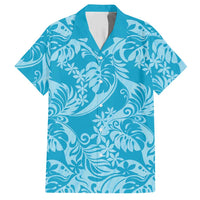 Tahiti Ninamu Tiare Floral Hawaiian Shirt Monstera Palm Tropical Leaves - Polynesian Pride